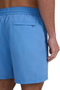 SANDBANKS BADGE LOGO SWIM SHORT DUSTY BLUE Sandbanks Michael Stewart Menswear  Swim Wear