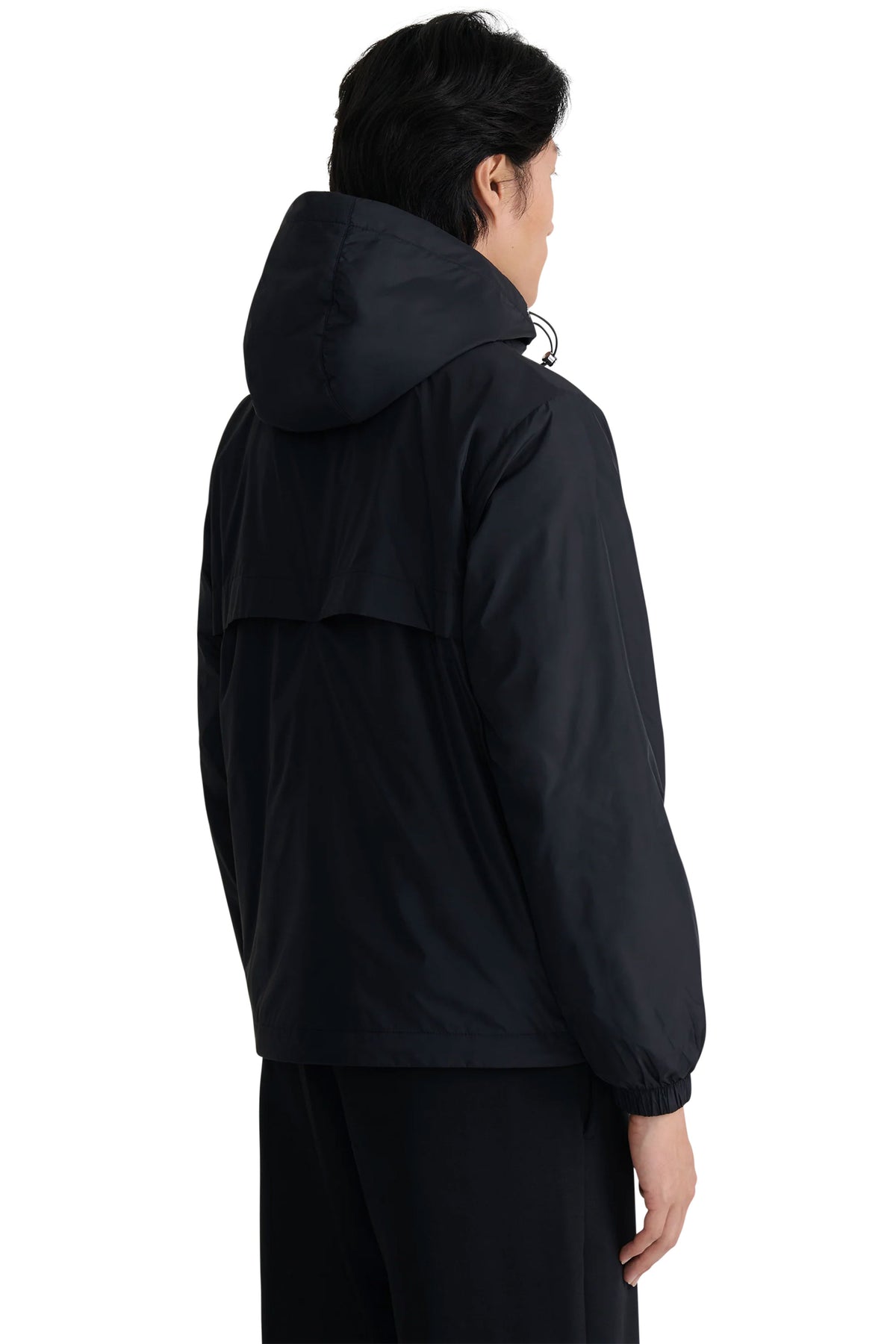 SANDBANKS HOODED NYLON WINDCHEATER BLACK