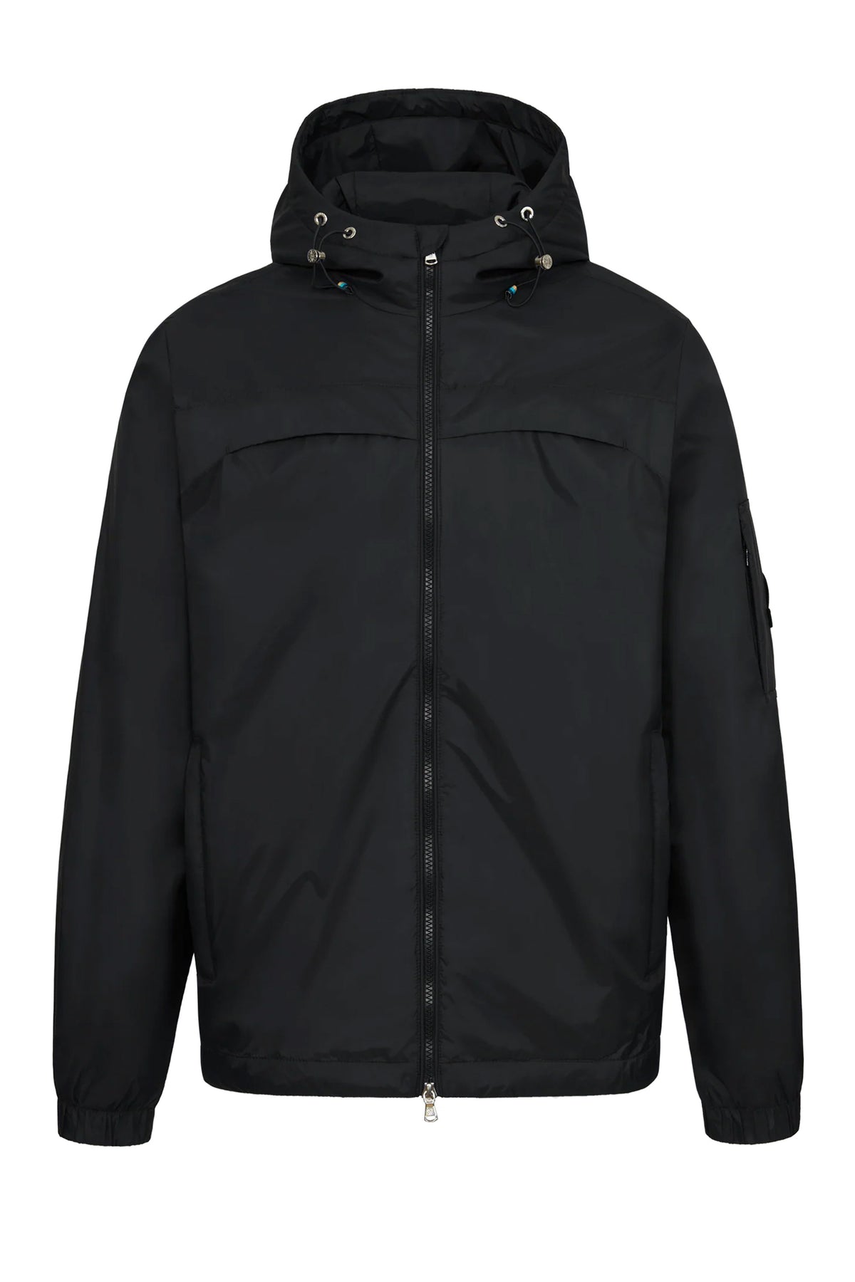 SANDBANKS HOODED NYLON WINDCHEATER BLACK