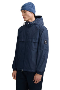 SANDBANKS HOODED NYLON WINDCHEATER NAVY