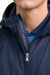 SANDBANKS HOODED NYLON WINDCHEATER NAVY