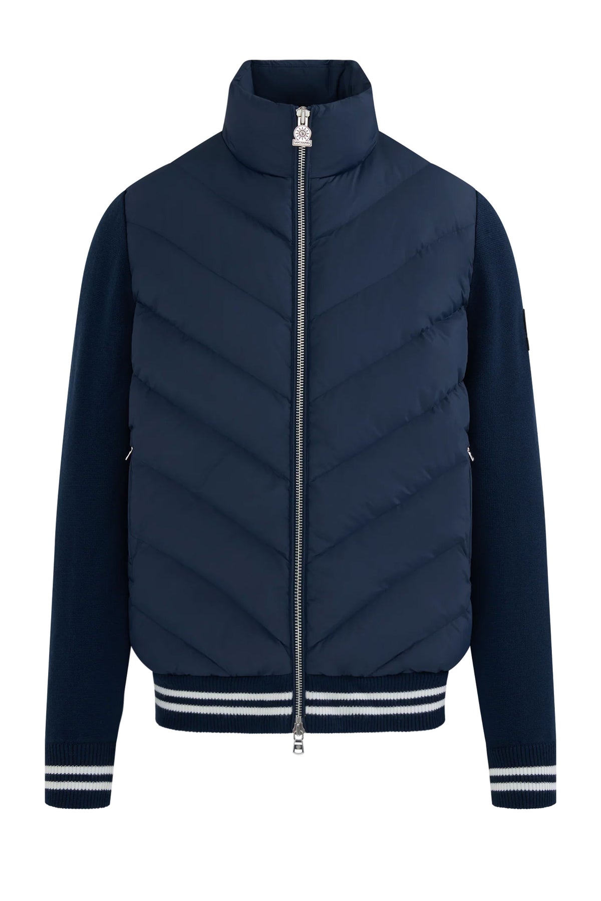 SANDBANKS HYBRID PUFFER CARDIGAN | NAVY