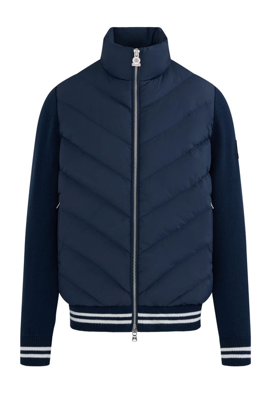 SANDBANKS HYBRID PUFFER CARDIGAN | NAVY