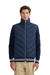 SANDBANKS HYBRID PUFFER CARDIGAN | NAVY