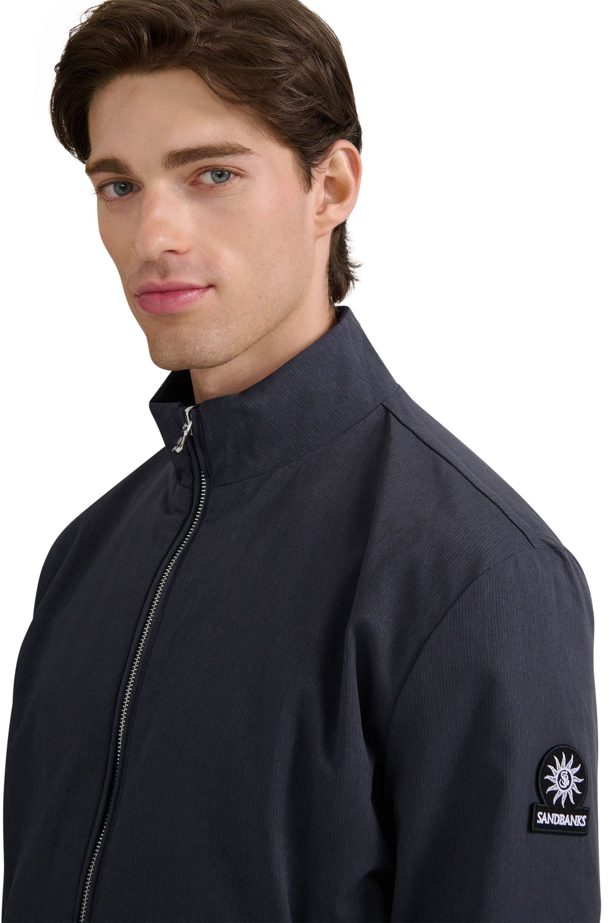 SANDBANKS REVERSIBLE ZIP-THROUGH JACKET NAVY