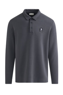 SANDBANKS MODAL LONG SLEEVE POLO | ANTRHACITE