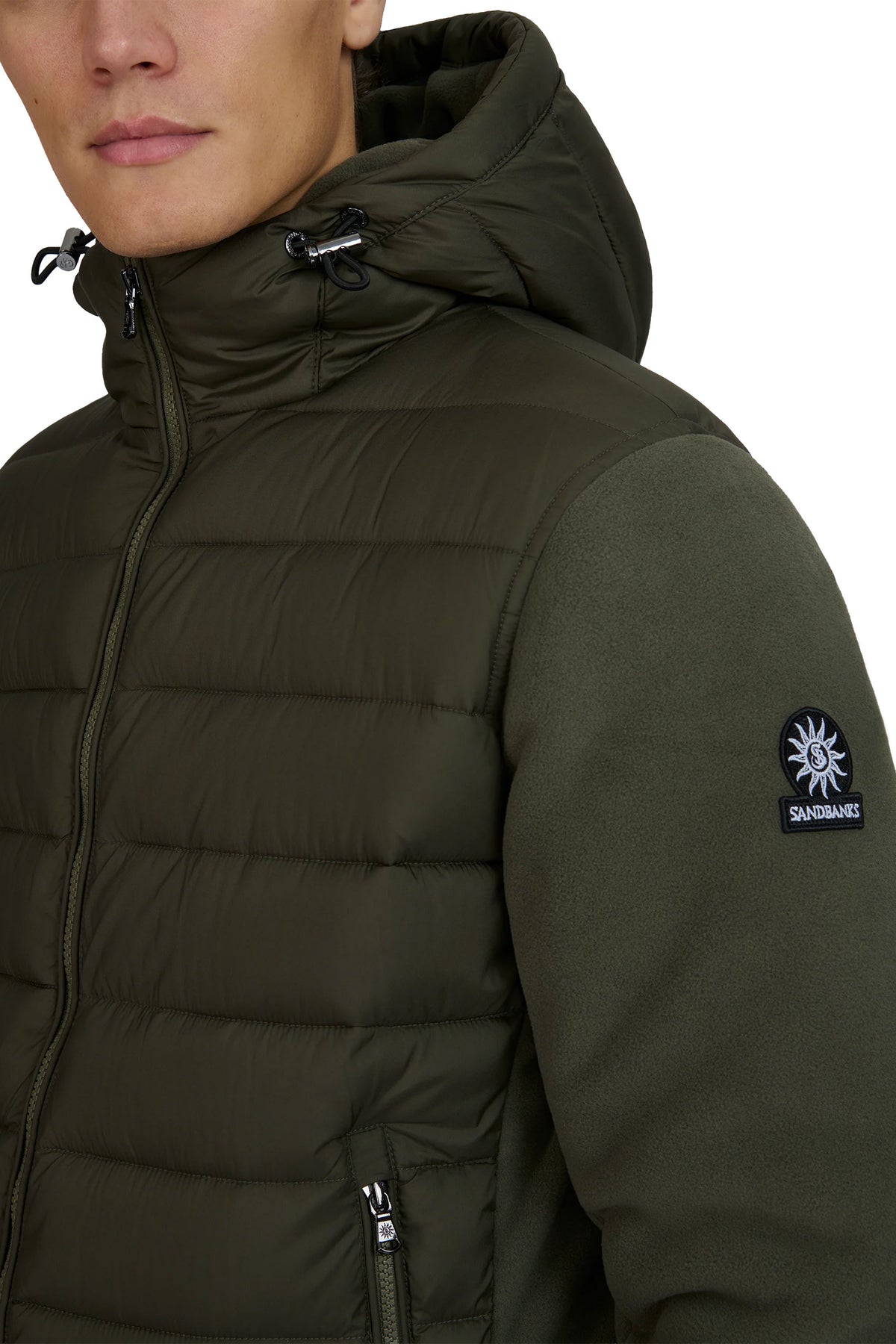 SANDBANKS OUTLANDER HYBRID JACKET KHAKI Sandbanks Michael Stewart Menswear  Jackets