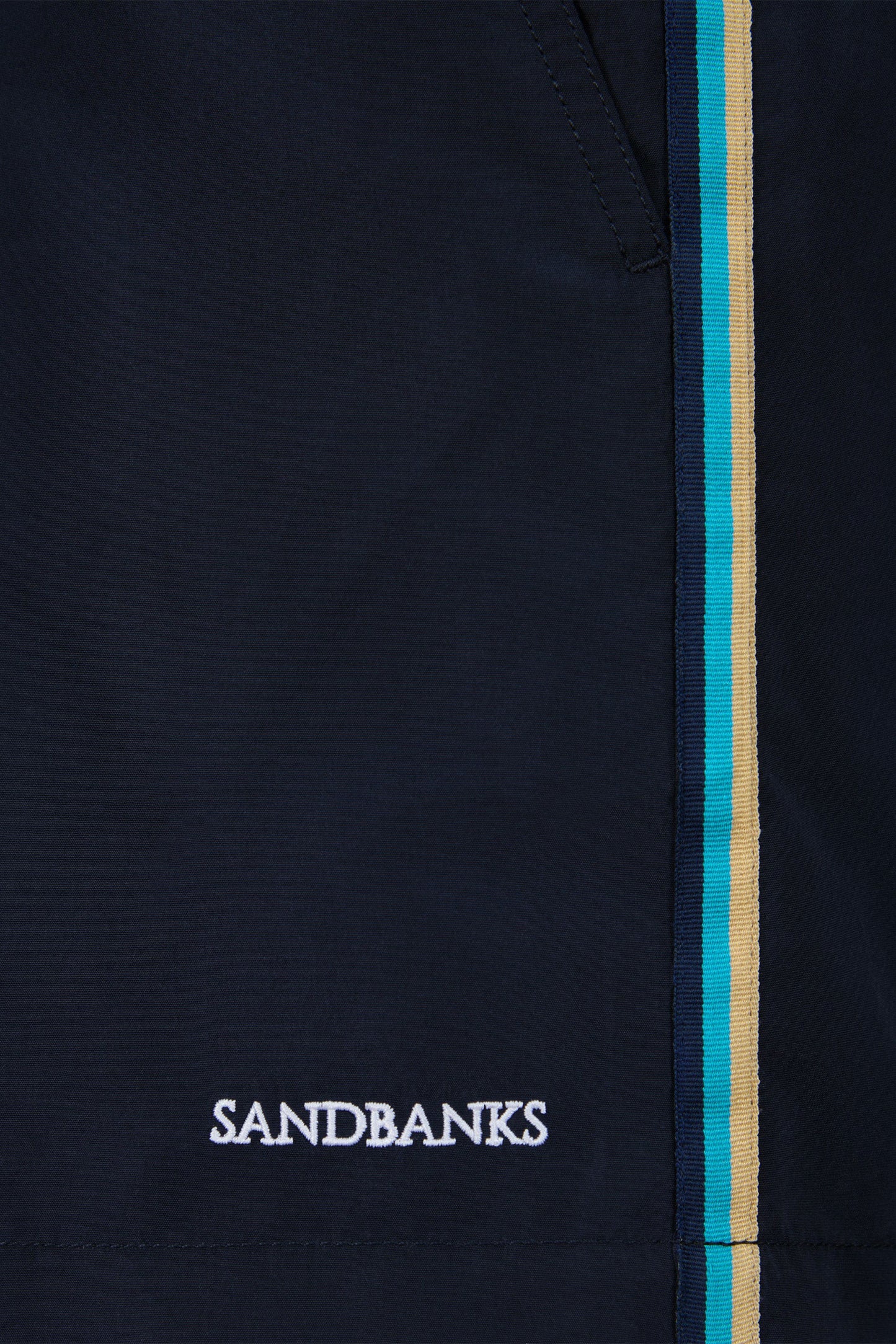 SANDBANKS SIDE STRIPE SWIM SHORT NAVY