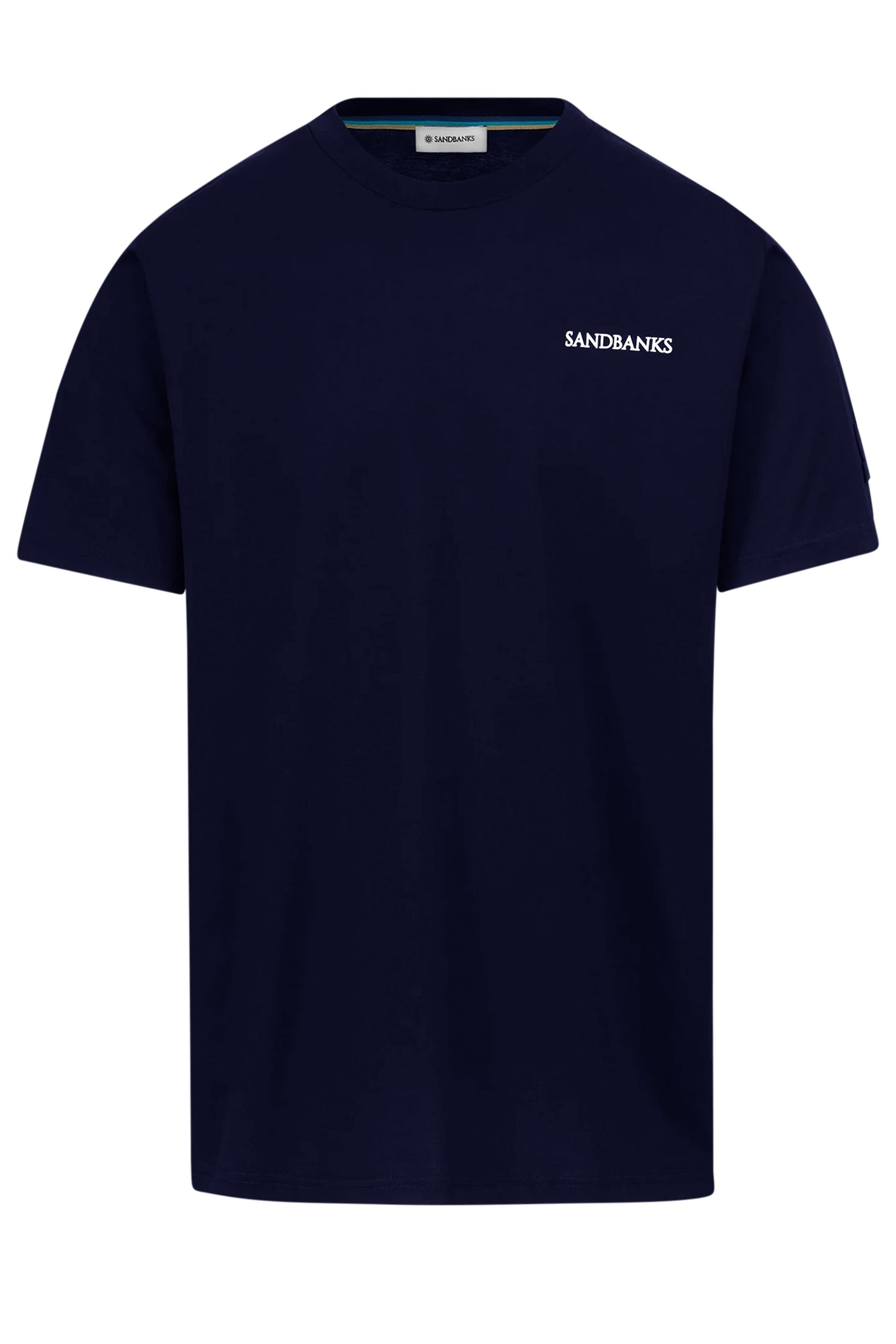 SANDBANKS SIDE STRIPE T-SHIRT NAVY