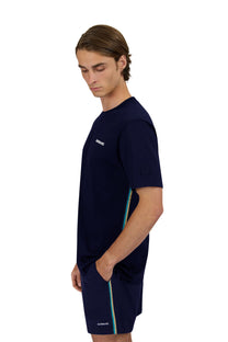 SANDBANKS SIDE STRIPE T-SHIRT NAVY
