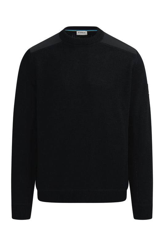 SANDBANKS TECHNICAL PANELED KNIT JUMPER BLACK