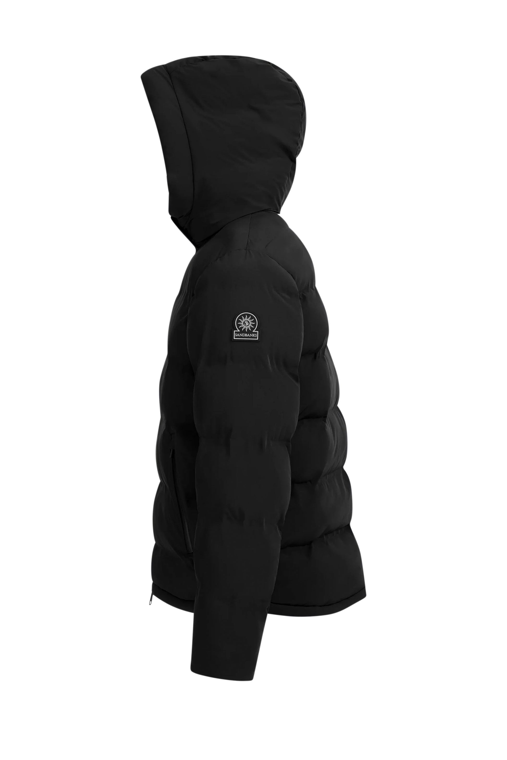 SANDBANKS WATERPROOF BANKS PUFFER JACKET BLACK Sandbanks Michael Stewart Menswear  Jackets