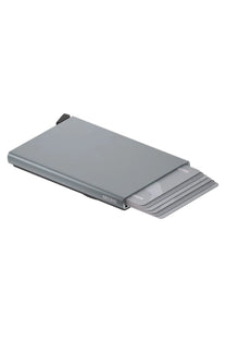 grey magsafe secrid wallet laying flat on white background