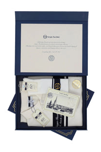 SERGIO TACCHINI 60th ANNIVERSARY YOUNGLINE KNITTED POLO GARDENIA/MARITIME BLUE Sergio Tacchini