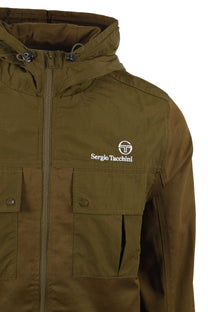 SERGIO TACCHINI CALISTI HOODED JACKET DARK OLIVE Sergio Tacchini