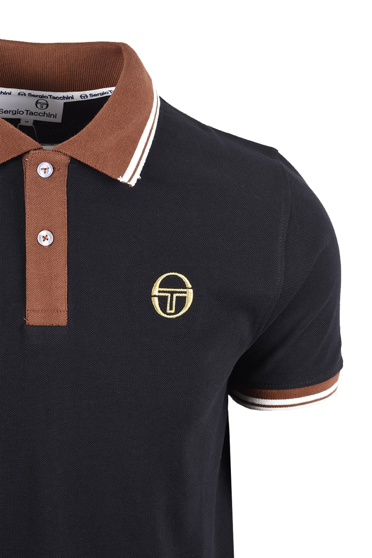 SERGIO TACCHINI CON 020 POLO BLACK/POTTING SOIL/GARDENIA