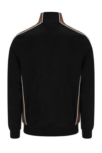 SERGIO TACCHINI CONTRASTO TRACK TOP BLACK/POTTING SOIL/GARDENIA