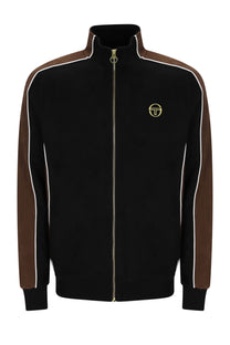 SERGIO TACCHINI CONTRASTO TRACK TOP BLACK/POTTING SOIL/GARDENIA