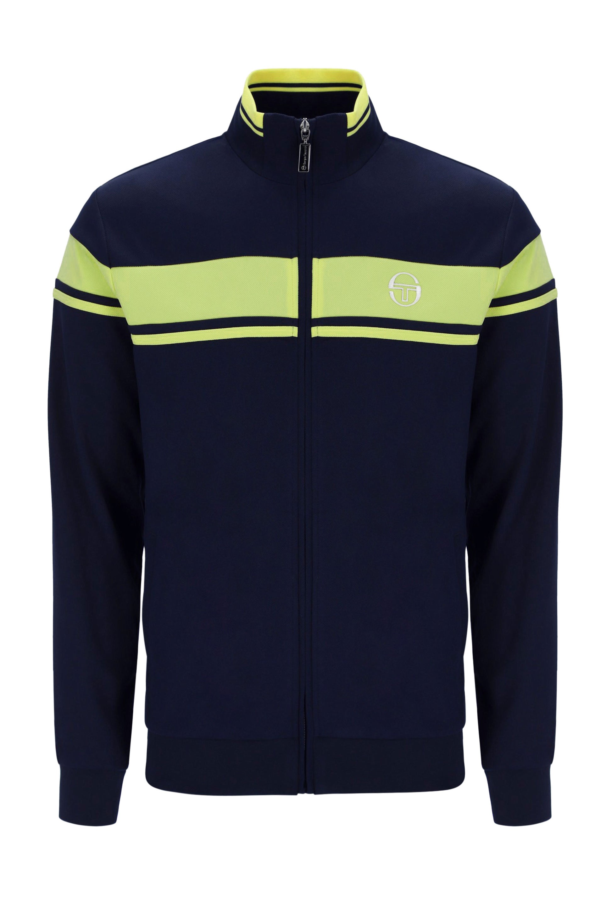 SERGIO TACCHINI DAMARINDO TRACK TOP MARITIME BLUE/CELERY GREEN Sergio Tacchini Michael Stewart Menswear  Tracksuit