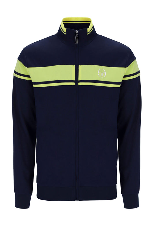 SERGIO TACCHINI DAMARINDO TRACK TOP MARITIME BLUE/CELERY GREEN Sergio Tacchini Michael Stewart Menswear  Tracksuit