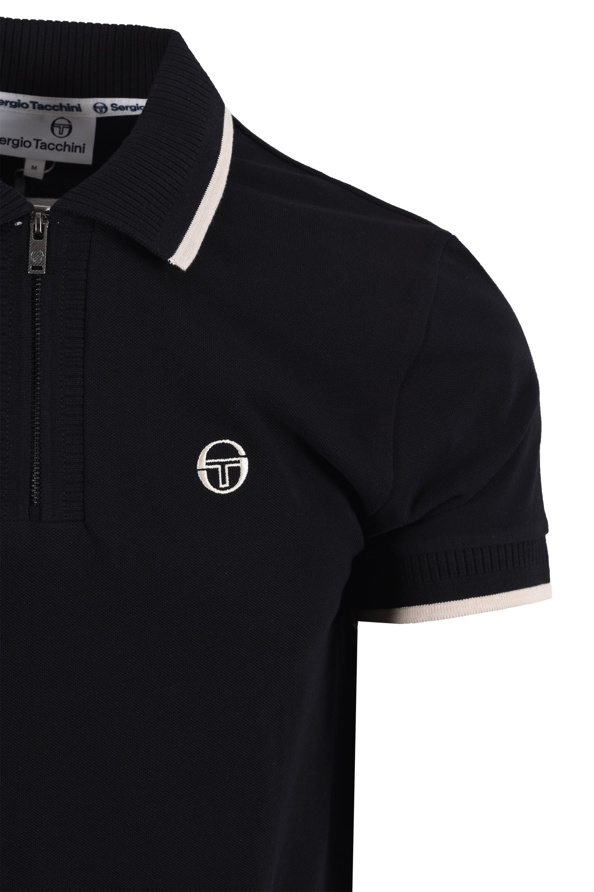 SERGIO TACCHINI DAVIDE POLO SHIRT BLACK Sergio Tacchini Michael Stewart Menswear  Polo Shirts