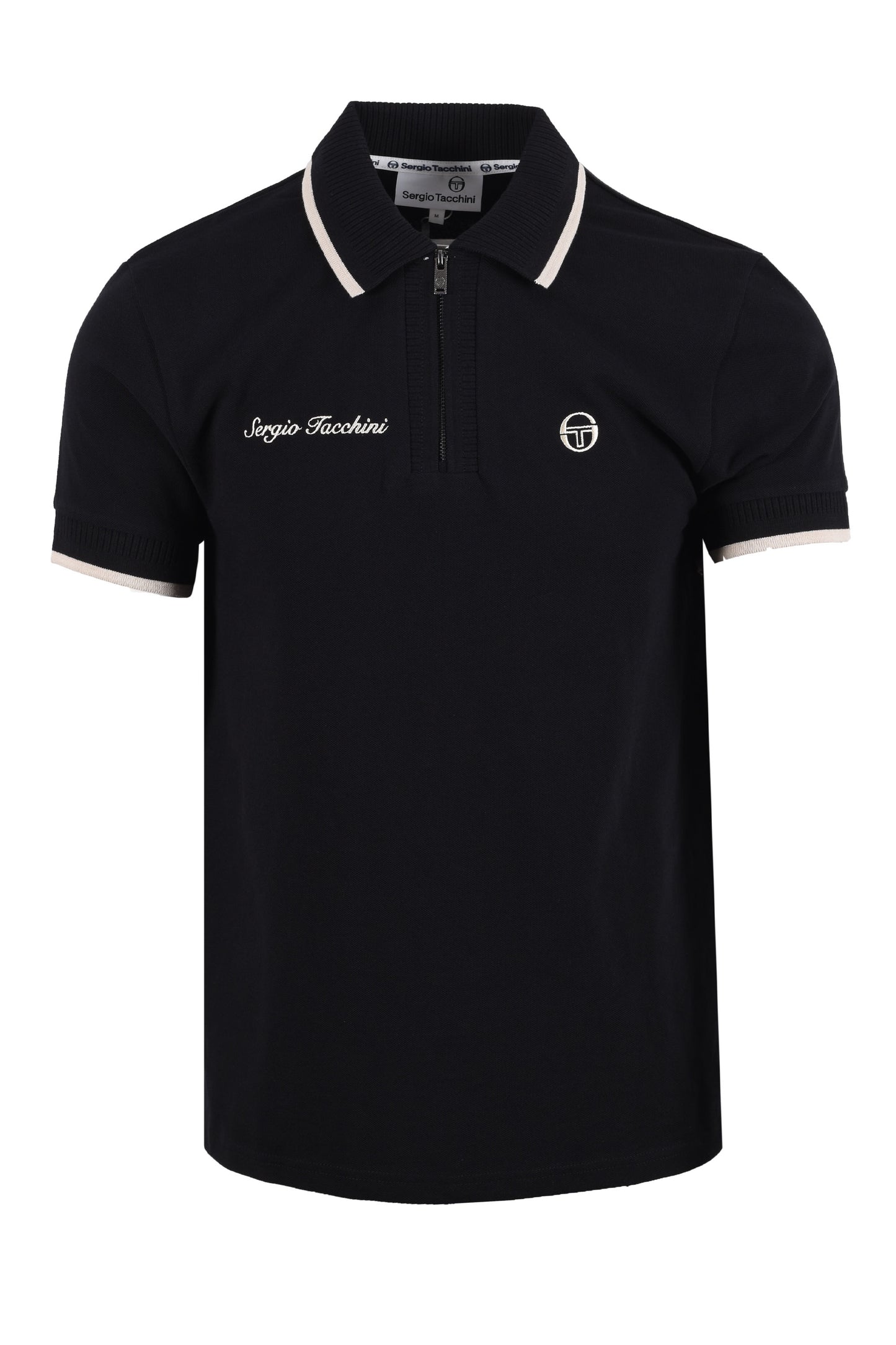 SERGIO TACCHINI DAVIDE POLO SHIRT BLACK Sergio Tacchini Michael Stewart Menswear  Polo Shirts