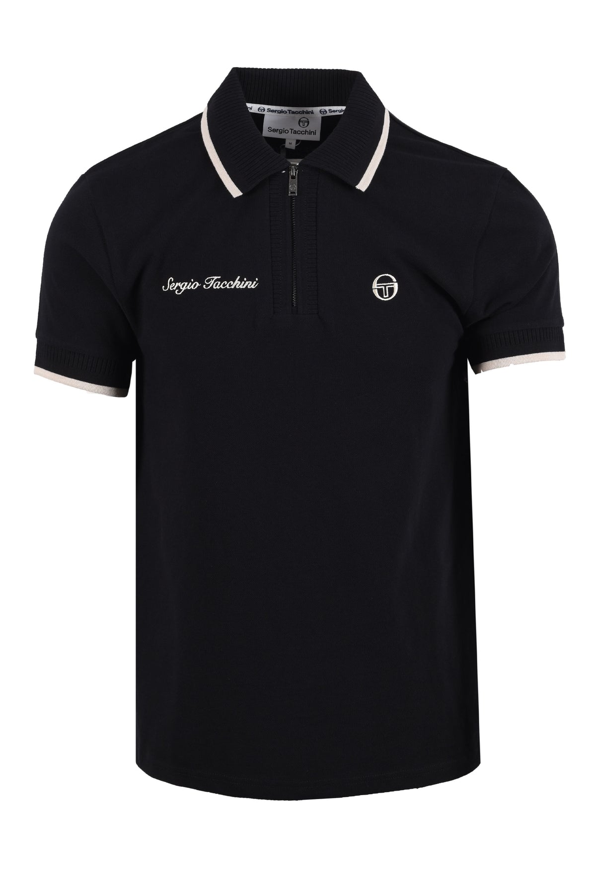 SERGIO TACCHINI DAVIDE POLO SHIRT BLACK Sergio Tacchini Michael Stewart Menswear  Polo Shirts