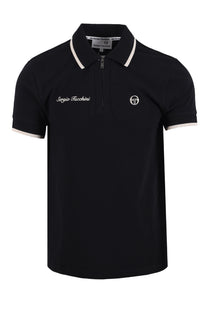 SERGIO TACCHINI DAVIDE POLO SHIRT BLACK Sergio Tacchini Michael Stewart Menswear  Polo Shirts