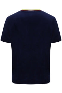 SERGIO TACCHINI FINO VELOUR T-SHIRT MARITIME BLUE Sergio Tacchini Michael Stewart Menswear  T-Shirts