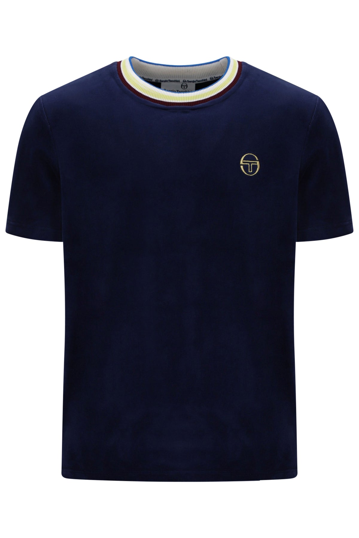 SERGIO TACCHINI FINO VELOUR T-SHIRT MARITIME BLUE Sergio Tacchini Michael Stewart Menswear  T-Shirts