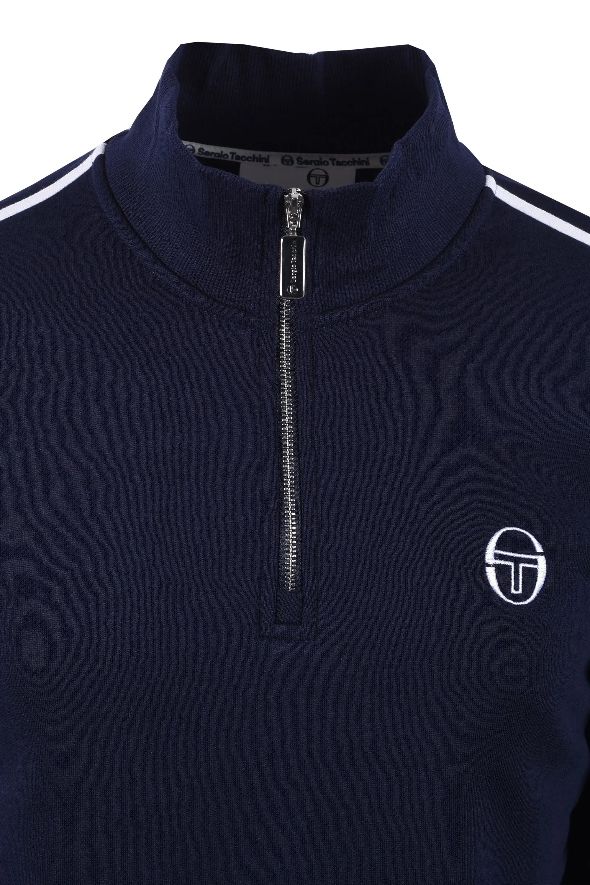 SERGIO TACCHINI LOCCHI HALF ZIP MARITIME BLUE/WHITE – Michael Stewart