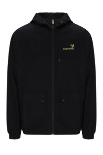 SERGIO TACCHINI MANCINI HOODED JACKET BLACK Sergio Tacchini Michael Stewart Menswear  Jackets