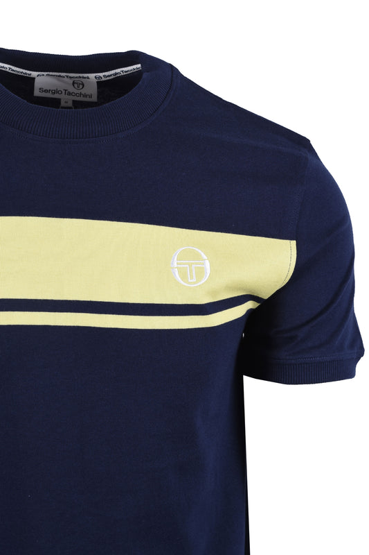 SERGIO TACCHINI MASTER T-SHIRT MARITIME BLUE/CELERY GREEN Sergio Tacchini Michael Stewart Menswear  T-Shirts