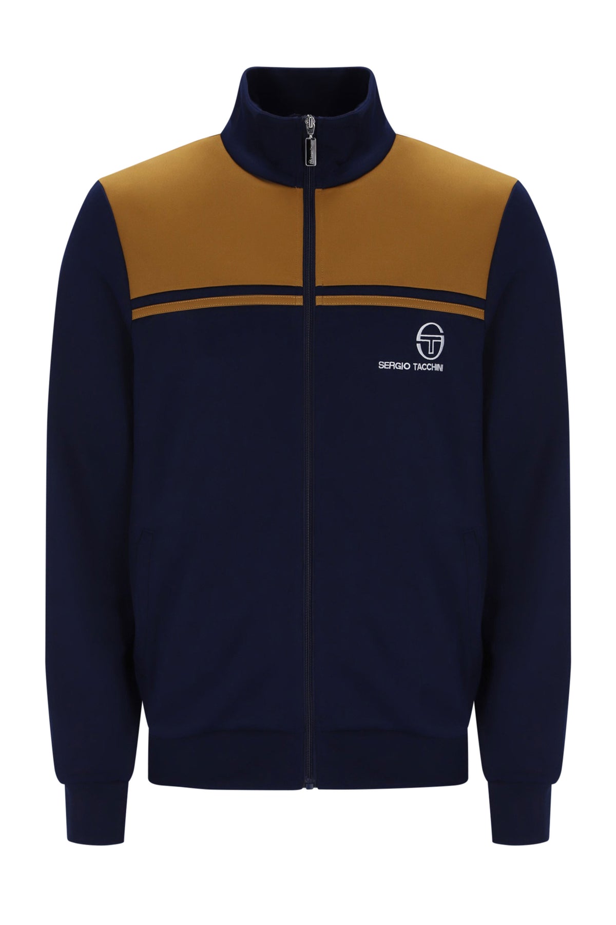 SERGIO TACCHINI NEW Y/L TRACK TOP MARITIME BLUE/GOLDEN BROWN