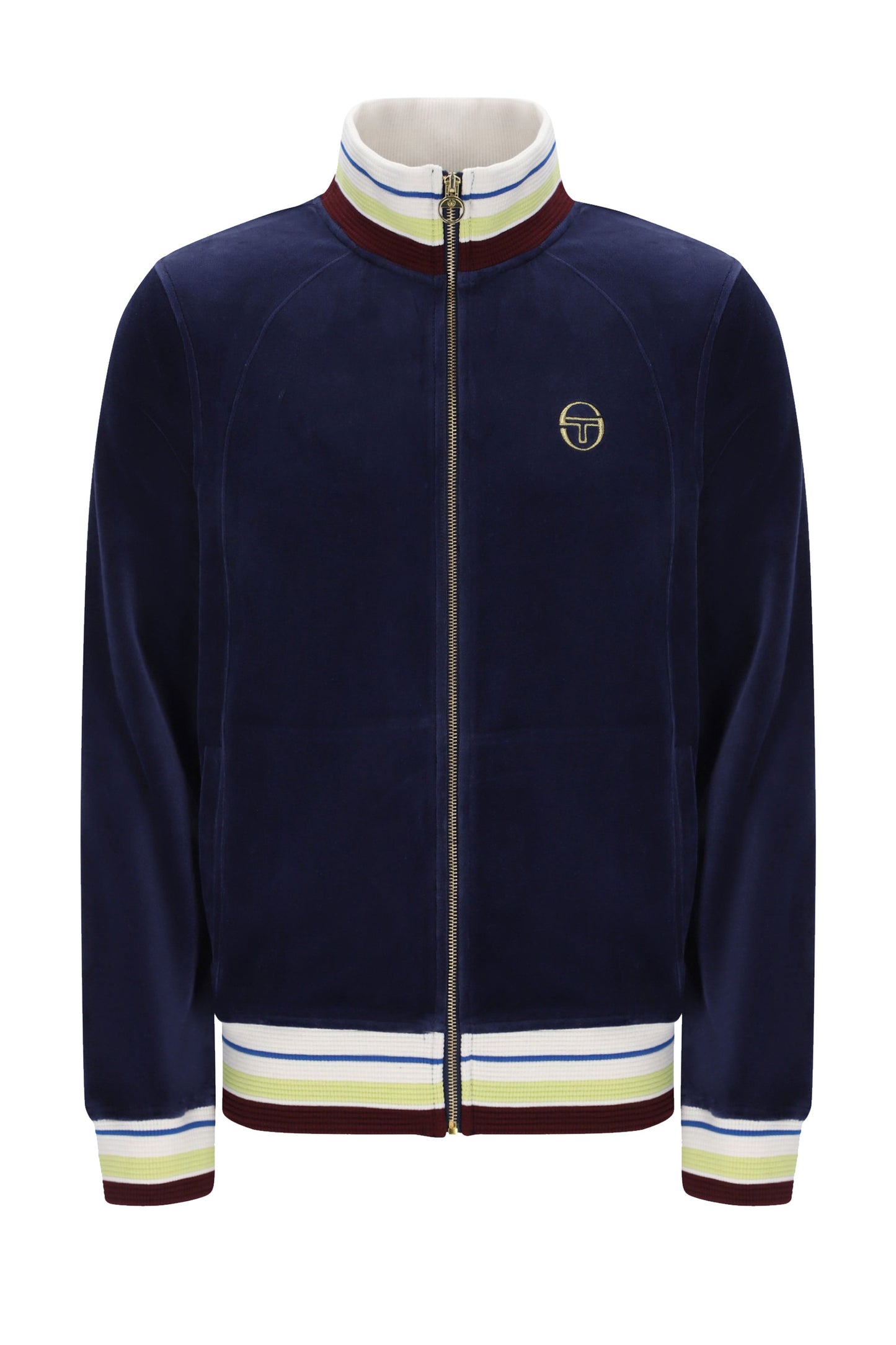 SERGIO TACCHINI SARTORI VELOUR TRACK JACKET MARITIME BLUE Sergio Tacchini Michael Stewart Menswear  Track Top