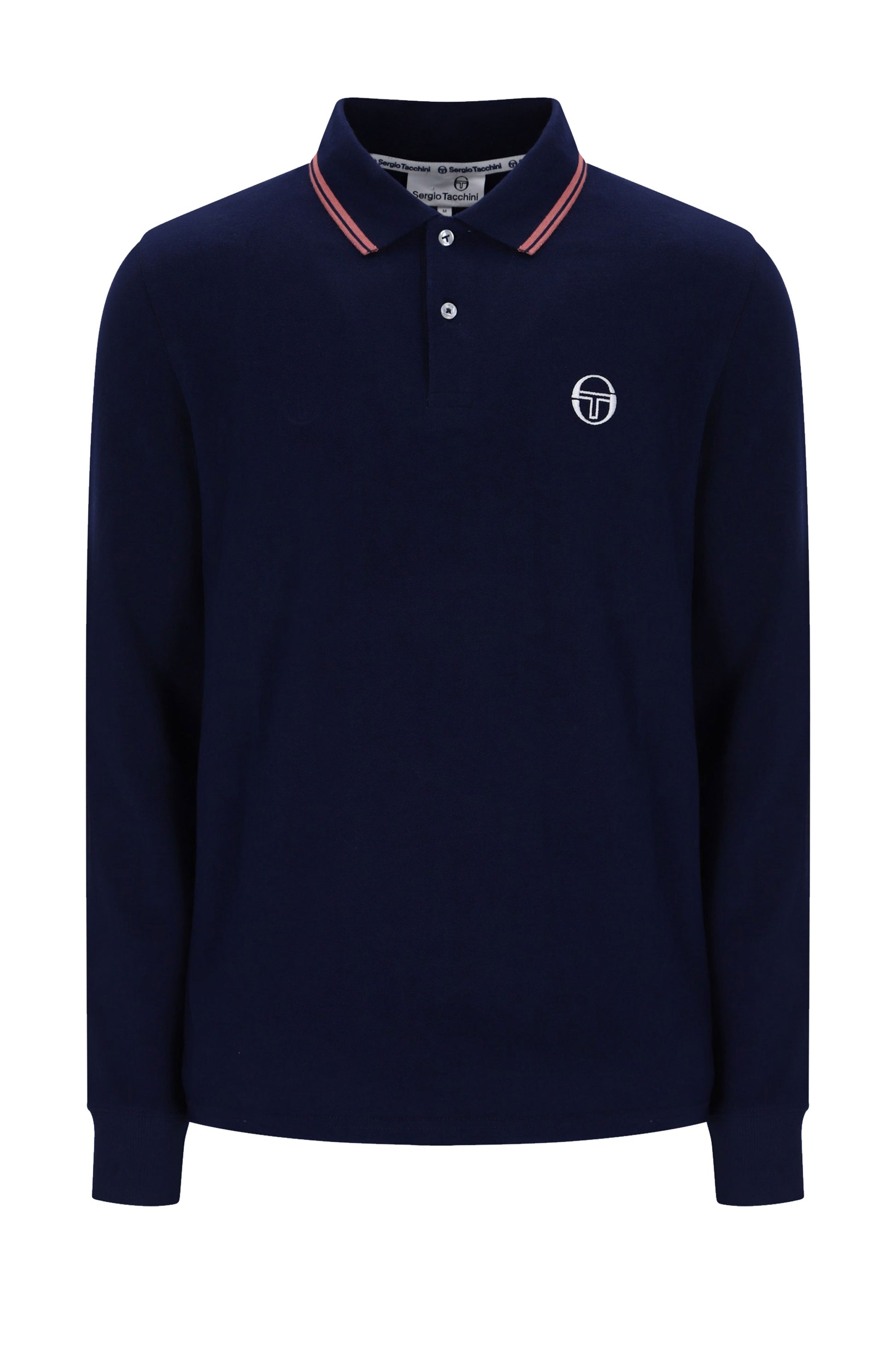 SERGIO TACCHINI SERGIO 020 POLO MARITIME BLUE/LIGHT MAHOGANY Sergio Tacchini Michael Stewart Menswear  Polo Shirts