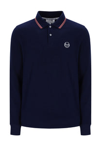 SERGIO TACCHINI SERGIO 020 POLO MARITIME BLUE/LIGHT MAHOGANY Sergio Tacchini Michael Stewart Menswear  Polo Shirts