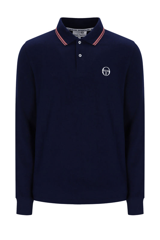 SERGIO TACCHINI SERGIO 020 POLO MARITIME BLUE/LIGHT MAHOGANY Sergio Tacchini Michael Stewart Menswear  Polo Shirts