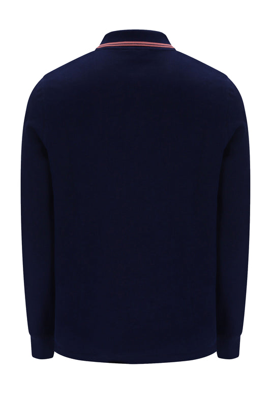 SERGIO TACCHINI SERGIO 020 POLO MARITIME BLUE/LIGHT MAHOGANY Sergio Tacchini Michael Stewart Menswear  Polo Shirts