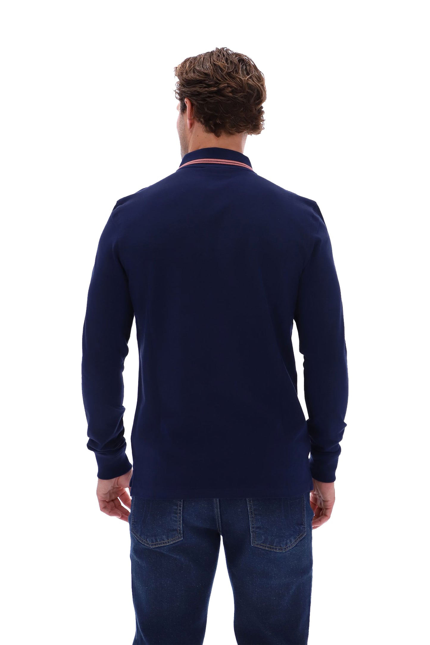 SERGIO TACCHINI SERGIO 020 POLO MARITIME BLUE/LIGHT MAHOGANY Sergio Tacchini Michael Stewart Menswear  Polo Shirts