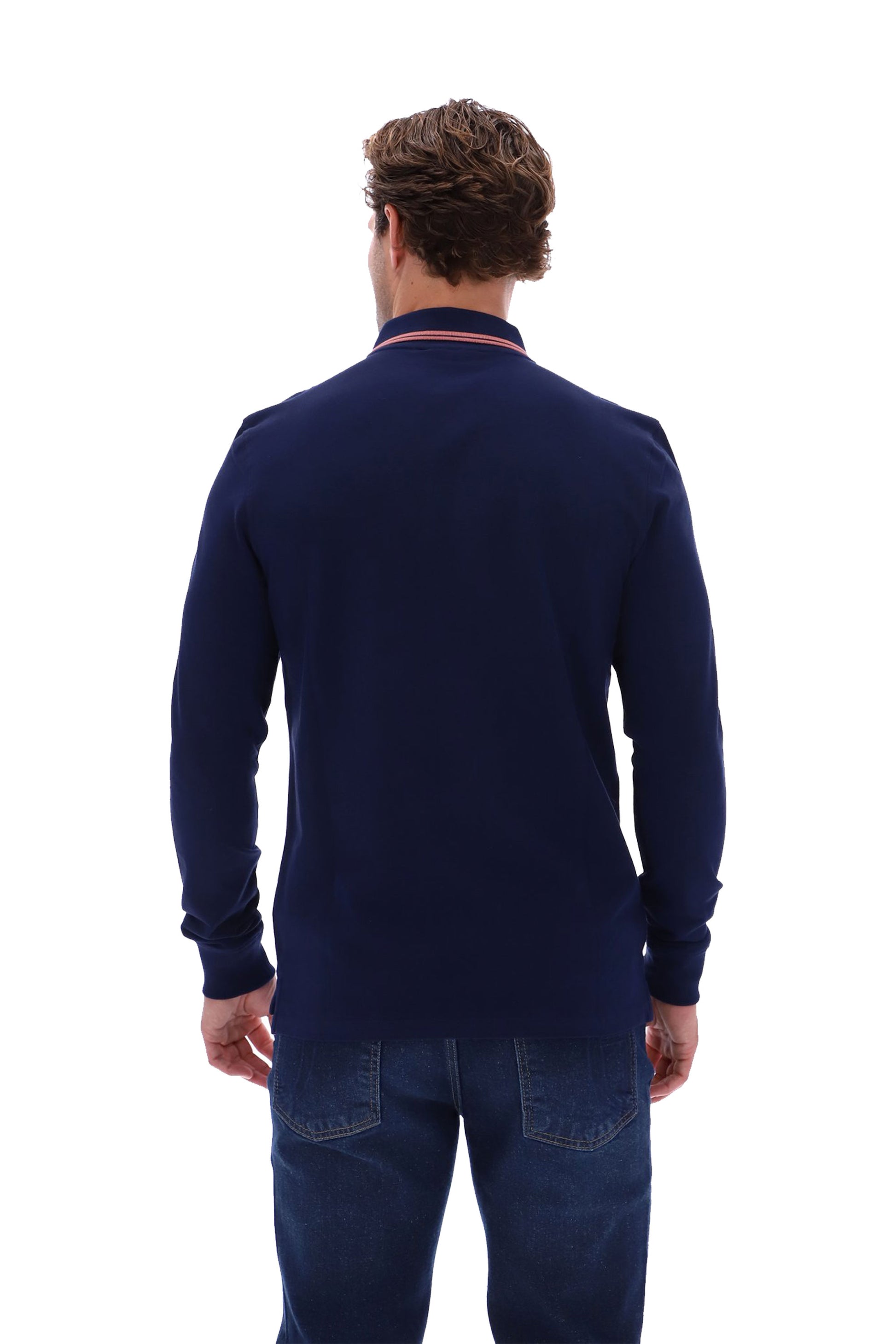 SERGIO TACCHINI SERGIO 020 POLO MARITIME BLUE/LIGHT MAHOGANY Sergio Tacchini Michael Stewart Menswear  Polo Shirts