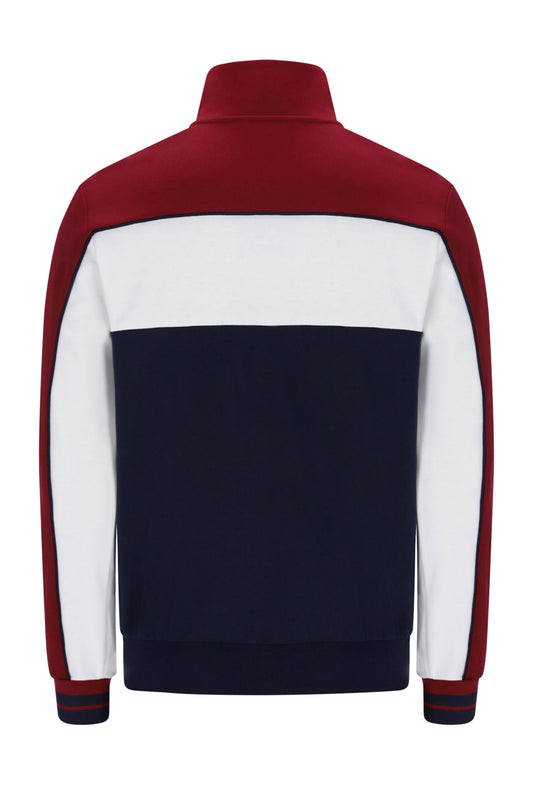 SERGIO TACCHINI SPIGA TRACKTOP MERLOT/GARDENIA/MARITIME BLUE