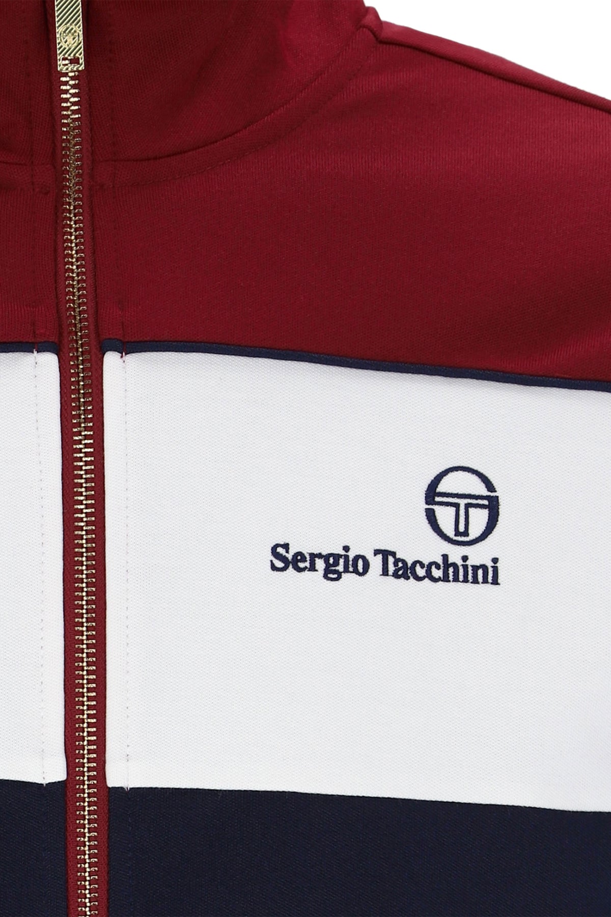 SERGIO TACCHINI SPIGA TRACKTOP MERLOT/GARDENIA/MARITIME BLUE