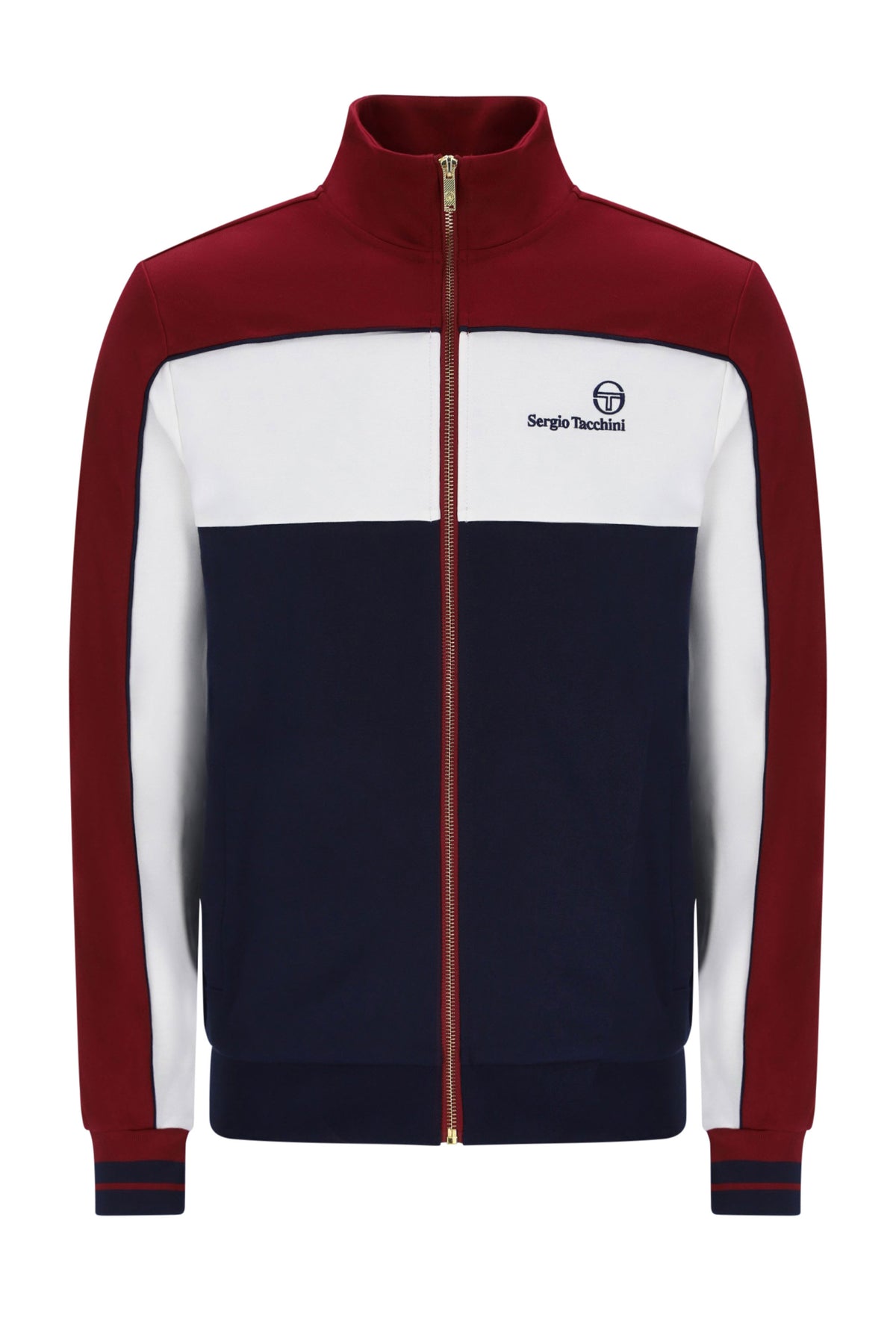 SERGIO TACCHINI SPIGA TRACKTOP MERLOT/GARDENIA/MARITIME BLUE