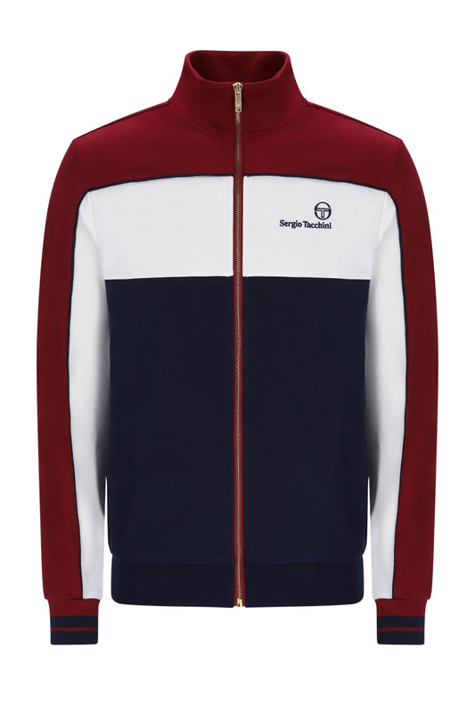 SERGIO TACCHINI SPIGA TRACKTOP MERLOT/GARDENIA/MARITIME BLUE