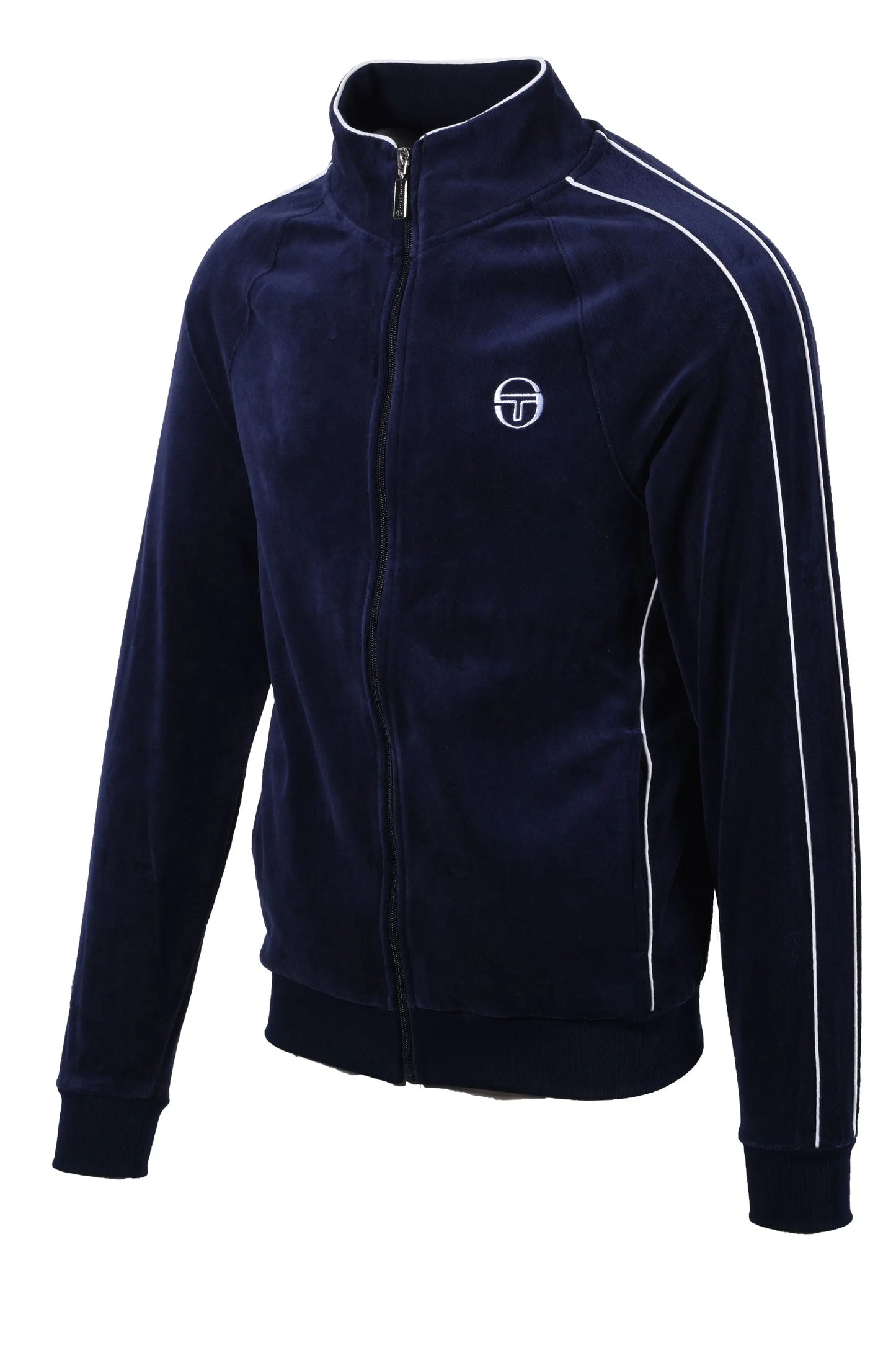 SERGIO TACCHINI TASSO VELOUR TRACK TOP MARITIME BLUE/WHITE Sergio Tacchini