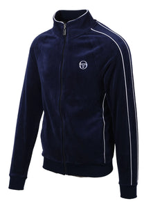 SERGIO TACCHINI TASSO VELOUR TRACK TOP MARITIME BLUE/WHITE Sergio Tacchini