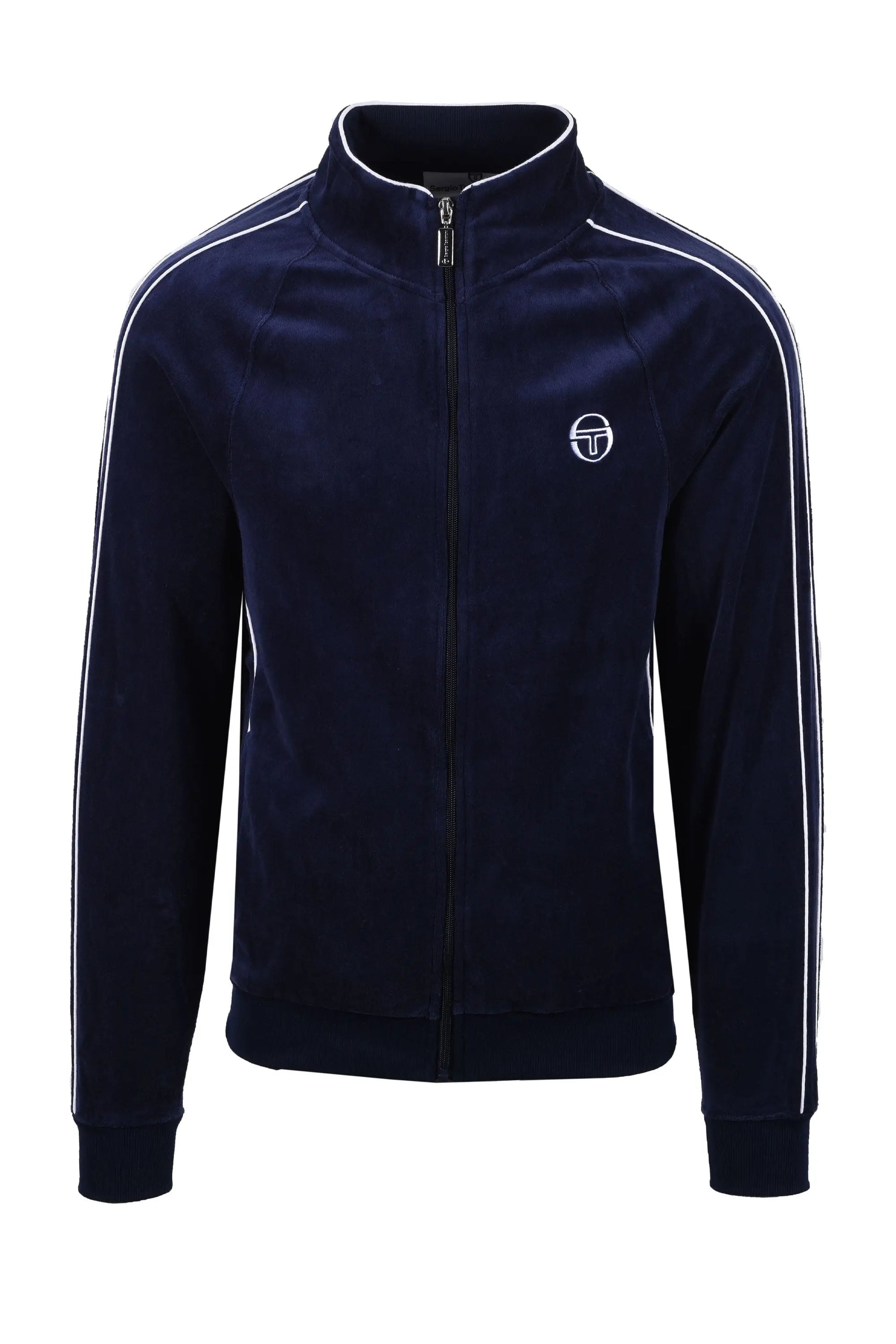 SERGIO TACCHINI TASSO VELOUR TRACK TOP MARITIME BLUE/WHITE Sergio Tacchini