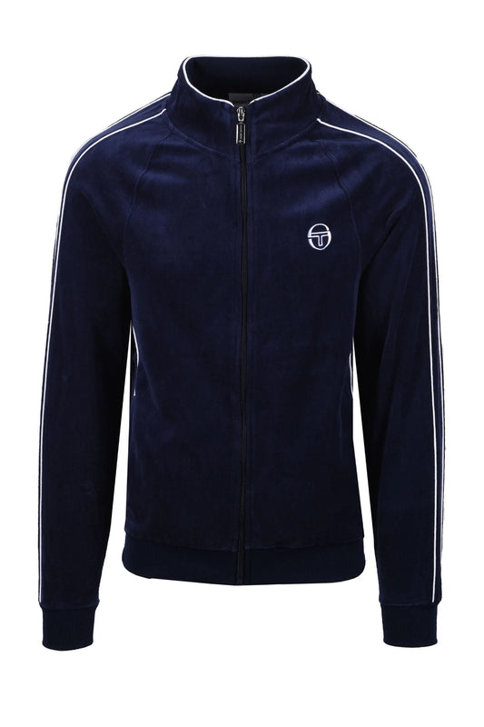 SERGIO TACCHINI TASSO VELOUR TRACK TOP MARITIME BLUE/WHITE Sergio Tacchini