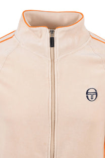 SERGIO TACCHINI TASSO VELOUR TRACK TOP SANDSHELL/ORANGE PEPPER Sergio Tacchini